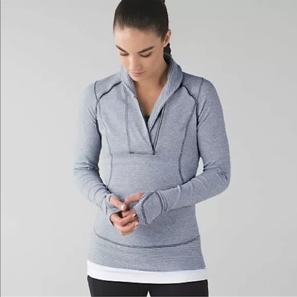Lululemon Run: Think Fast Pullover Gray 6